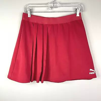 $24.99 • Buy Puma Womens Skirt Classic Asymmetric Athletic Red Pleated Medium Tennis Golf