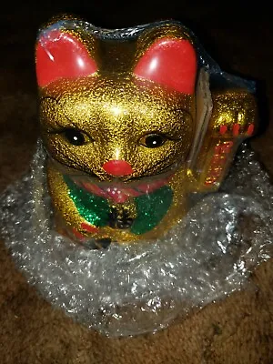 7  Beckoning Ceramic Maneki Neko Lucky Fengshui Cat SEALED • $19.99