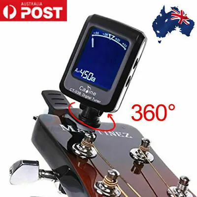 $20.99 • Buy Chromatic Guitar Tuner Violin Ukulele Bass LCD Electronic Digital Clip On AU