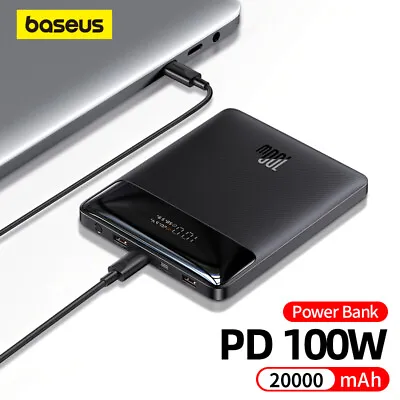 $87.49 • Buy Baseus 100W Power Bank Type C Fast Charging Battery Charger For Cellphone Laptop