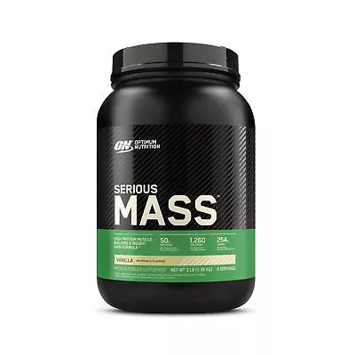 Optimum Nutrition Serious Mass Weight Gainer Protein Powder Vanilla 2.95lb • $28.94