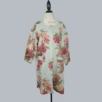 Vintage Womens Coat Large Tapestry Floral • $48.64