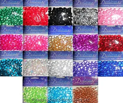 £2.35 • Buy 85 Heart Diamante Crystals Scatter Gems Wedding Party Table Confetti Decorations