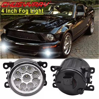 For FORD MUSTANG 2006-2017 Round LED Bumper Fog Lights • $38.45