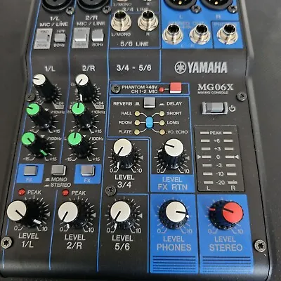 £160 • Buy Yamaha - MG06X 6-channel Mixer, 6-channel Analogue Mixer With 2 Microphone Pream