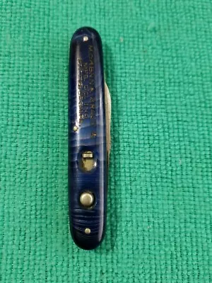 RARE SCHRADE CUT. Co. WALDEN N.Y. 2 BLADE POCKET KNIFE BLUE COLOR • $154.26