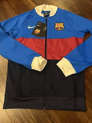 New Nike Youth FC Barcelona Soccer Warmup Jacket Size Kids Medium • $35.10