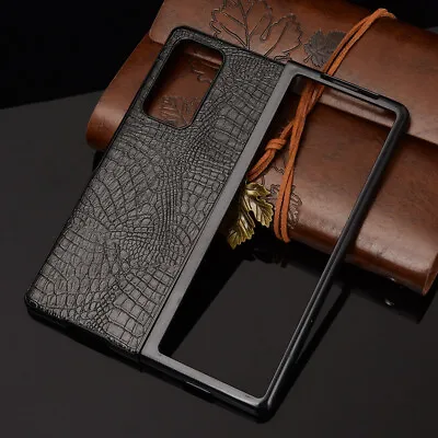 $8.79 • Buy For Samsung Galaxy Z Fold 4 3 2 5GSlim Alligator Pattern Leather Case Hard Cover