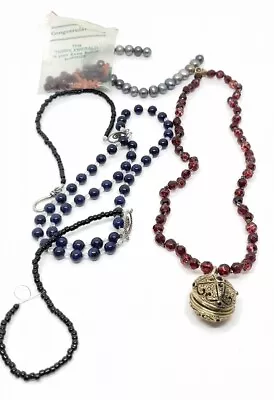 Lot Of Jewelry Stone Beads And Broken Beaded Necklaces Garnet Lapis Glass • $20