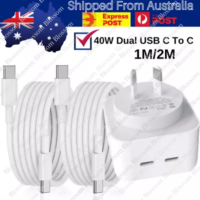 40W PD Type C To C Fast Wall Charger AU Adapter Cable For Samsung Macbook IPad • $12.03