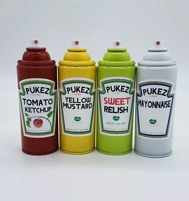 Pop Art Sculpture Spray Paint Can Heinz Condiments By Nyc Street Artist PUKE. • $160