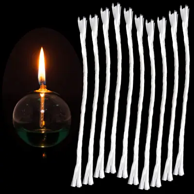 10Pcs 1mm-6mm Fiberglass Candle Wicks Replacement For Oil Lamps • £5.34