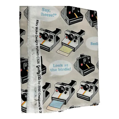 Geekly Chic Fabric C526 Polaroid Cameras Say Cheese! Riley Blake 36  X 41  • $12.99