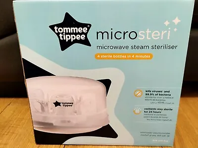 Steriliser Tommee Tippee Microwave Steam 4 Sterile Bottles In 4 Minute Baby Bnib • £9.99