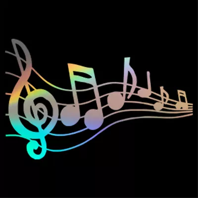 2PCS Musical Notes Car Sticker Window Piano Guitar Wall Laptop Vinyl  Decal Gift • £4.26