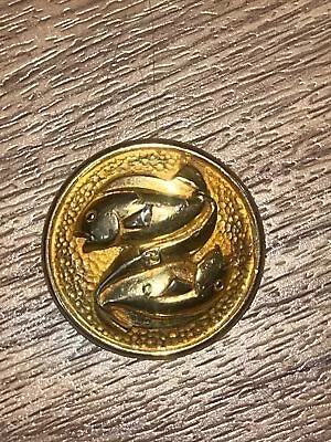 Vintage Fendi Gold Plated Pisces Brooch  • $100