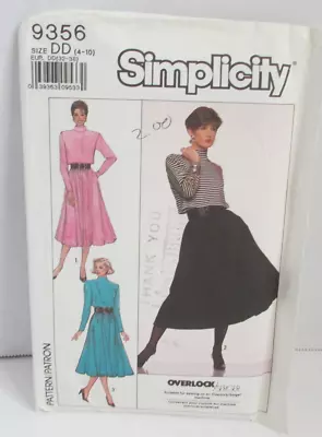 Simplicity Outlook/Serger #9356 Misses / Petite Dress Sz 4 6 8 & 10 - UNCUT • $10.99