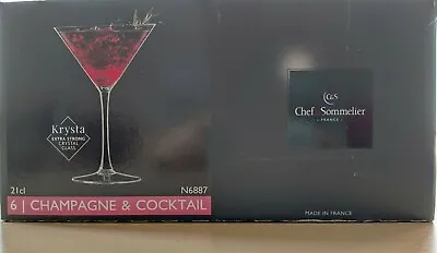 £23.99 • Buy Stunning Chef & Sommelier Premium Quality Champagne & Cocktail Glasses 21cl 6 Pk