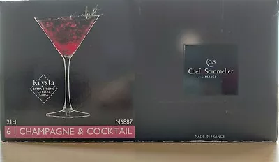 £23.99 • Buy Stunning Chef & Sommelier Premium Quality Champagne & Cocktail Glasses 21cl 6 Pk