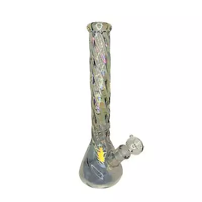 16 Inch Beaker Base Iridescent Spiral Bong W/ Thick Glass • $79.99