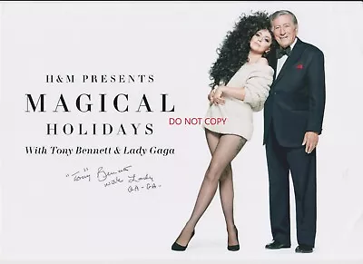 TONY BENNETT With Lady Gaga A4 Autograph Photo • £6