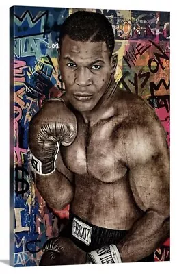 Mike Tyson Canvas 24x36 Print Picture Wall Fine Art Boxing Gym Ring Champ • $69.99