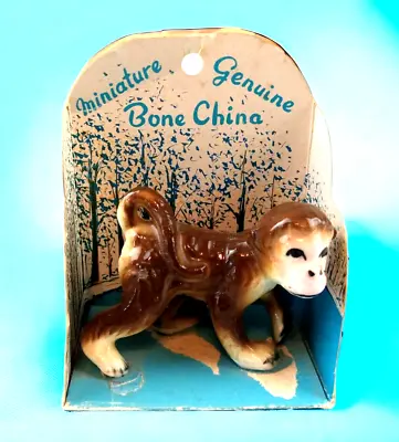Vintage Miniature Bone China Monkey Animal Figure Figurine Sculpture JAPAN NIB • $10.79