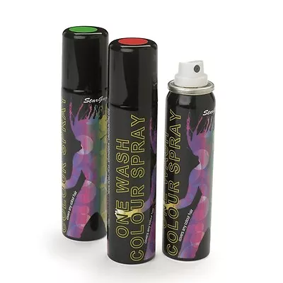 Stargazer Colour Hairspray Wash Out Coloured Uv *all Colours* Hair Spray • £7.99