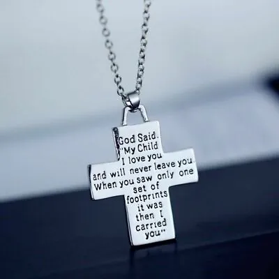 925 Sterling Silver Christian Jesus Christ Cross Catholic Crucifix Necklace • $15.74