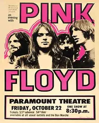 $19.99 • Buy Vintage Concert  POSTER  Rare   PINK FLOYD    16x20