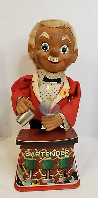 Vintage Bartender Battery Operated Doll Rosko Fair Condition No Box • $50