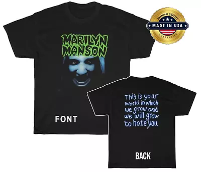Marilyn Manson Black T-shirt Cotton Unisex 2SIDES • $25.89
