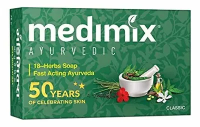 Medimix Ayurveda Classic With 18 Type Herbs 1 Bathing Soap Bar 125gm Free Shipp • $12.20