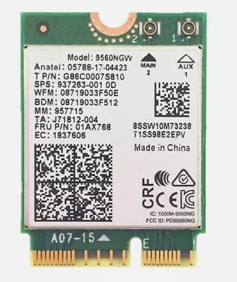 Wireless AC 9560 Intel 9560NGW R 802.11ac NGFF 2.4G/5G WiFi Bluetooth • $9