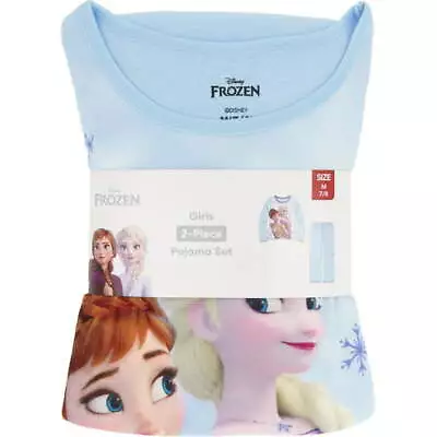 Girls Frozen Anna Elsa Long Sleeve Top & Pants Fleece 2pc Pajama Set MANY SIZES • $12.55