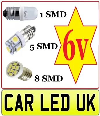 ✅ 6v LED Bulbs E10 MES 987 1447 Screw ✅ Miniature Edison Screw Lamp Bulbs 6 Volt • $3.78