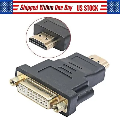 DVI Female To HDMI Male Adapter Bi-directional DVI-I 24+5 Port Converter 4k LOT • $2.40