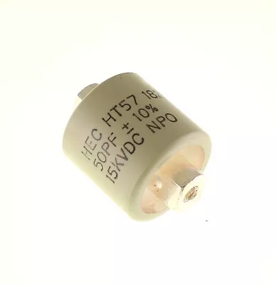 50pF 15000V Ceramic Transmitting Doorknob Capacitor 15KV DC 15000 Volts HT57 • $118.99