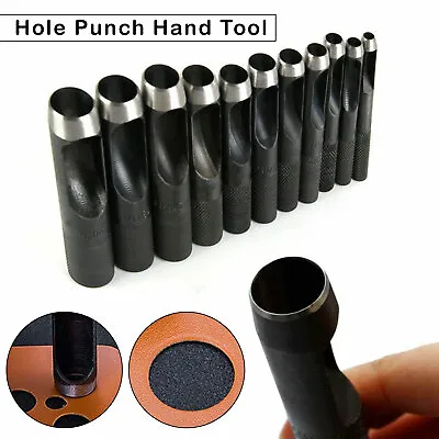 Hollow Hole Punch Tool Holes Cutting For Leather Belts Gasket Crafts Plastic • £4.79