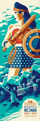 Wonder Woman VARIANT Print Tom Whalen GOLDEN AGE NT MONDO SUPERMAN BATMAN DC HBO • $144.95