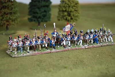 28mm Napoleonic French Infantry Regt Pro Painted Metal Front Rank Figures • £130