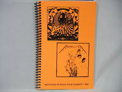 Monsters Of Rock 1988 Tour Book Itinerary Metallica Dokken Van Halen Scorpions • $29.99