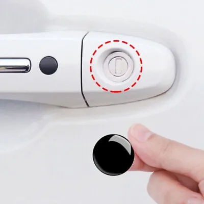 £2.39 • Buy 4pcs 20mm Black Car Door Lock Keyhole Protector Stickers Trim Cover Accessories
