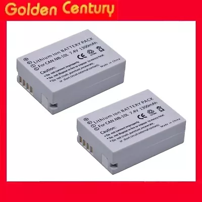 2x 1.3A NB-10L NB 10L NB10L Digital Battery For Canon G1X G15 G16 SX40HS SX50HS • $26.95