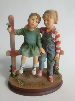 Mama Says Friends Are Forever Figurine Kathy Andrews Fincher Boy Girl Child 2006 • $42.46