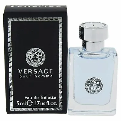 VERSACE POUR HOMME Cologne For Men 0.17 Oz (5ml) Eau De Toilette Mini Splash NEW • $8.95