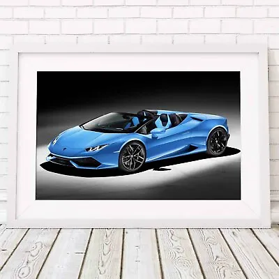 LAMBORGHINI HURACAN - Car Poster Picture Print Sizes A5 To A0 **FREE DELIVERY** • $25.95