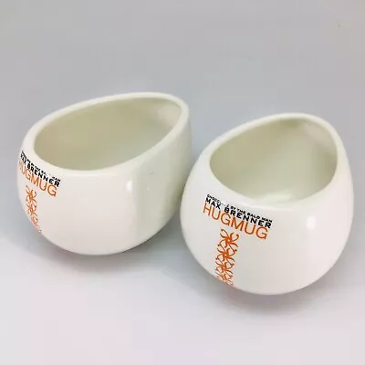 Max Brenner Hug Mugs Cup Set Of 2 Chocolate By The Bald Man EUC • $12.99