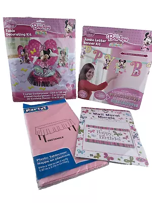 Disney Minnie Mouse Birthday Jumbo Letter Banner Table Decor Pink Party Lot • $15