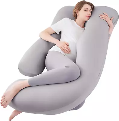 59'' Pregnancy Body Pillow Sleeping Relaxing U Shaped Removable Cover For Side S • $41.33